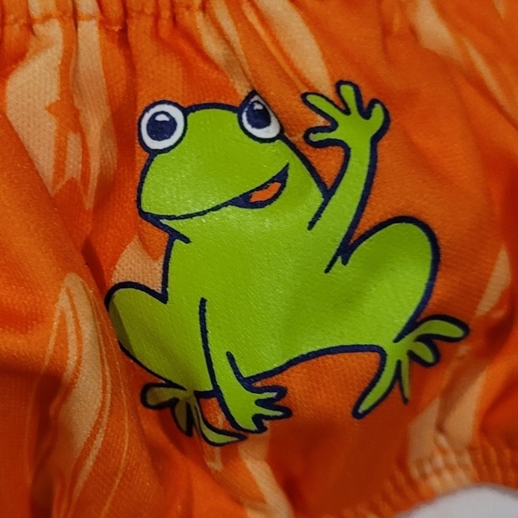 Swim School Boy Girl 18 Months Large Reusable Swim Diaper Orange - Picture 3 of 4